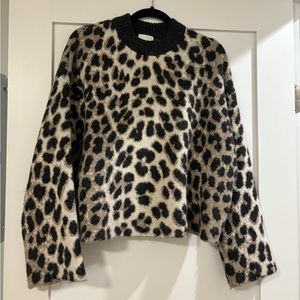 H&M heavy weight animal print sweater